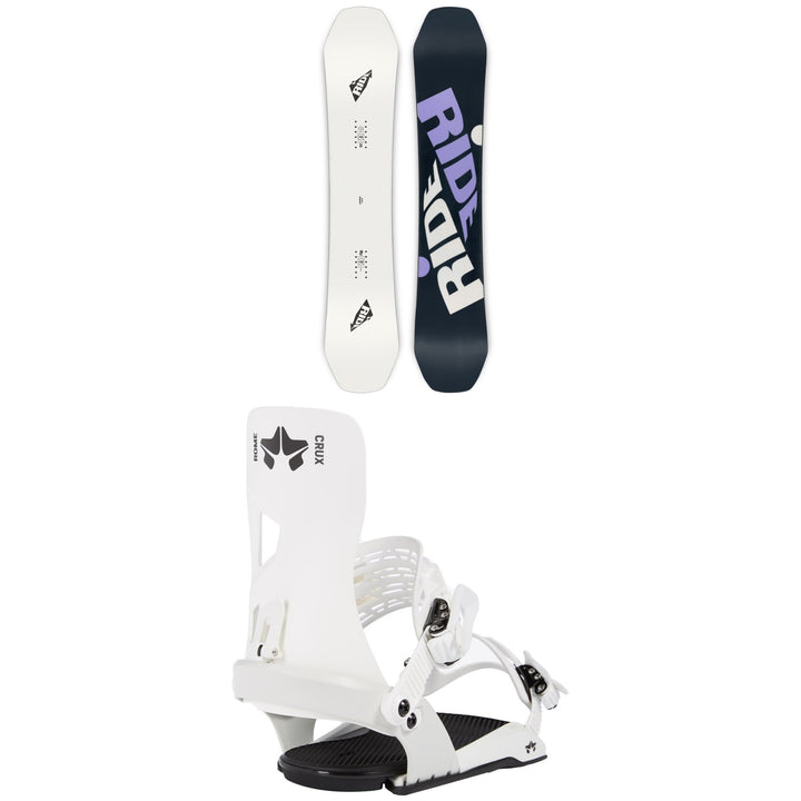 Ride Zero Snowboard + Rome Crux SE Snowboard Bindings