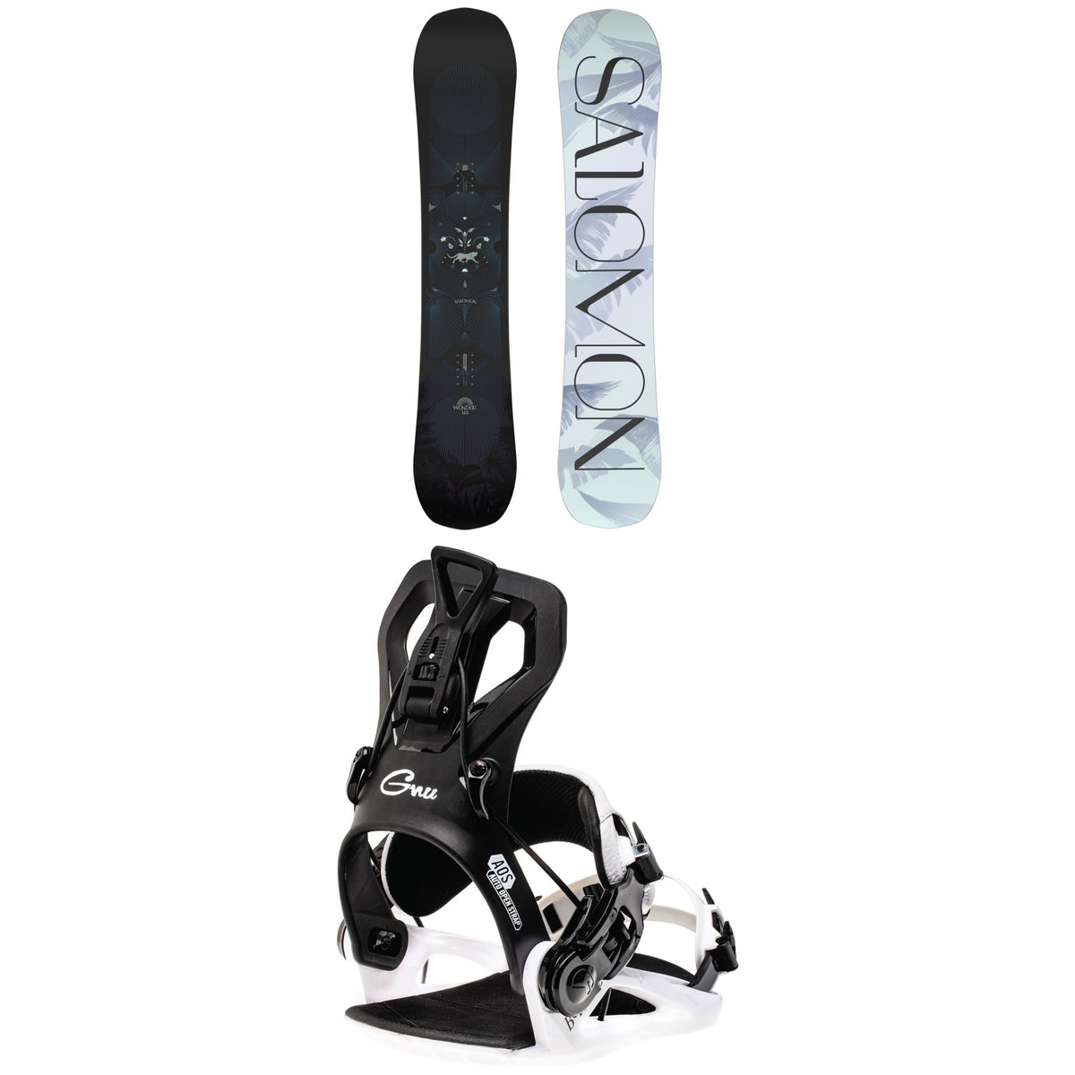 Salomon Wonder Snowboard + GNU B-Real Snowboard Bindings - Women's 2023