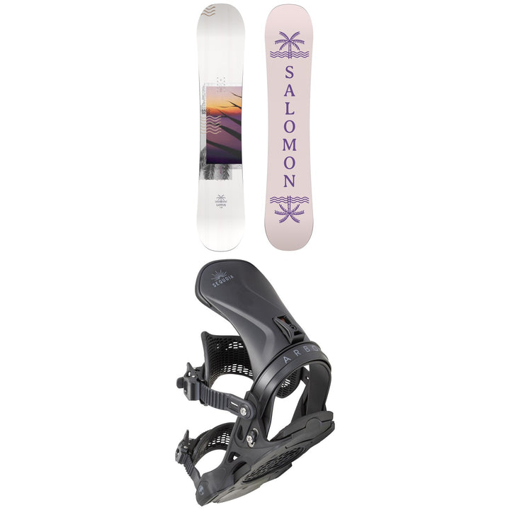Salomon Lotus Snowboard + Arbor Sequoia Snowboard Bindings - Women's 2023