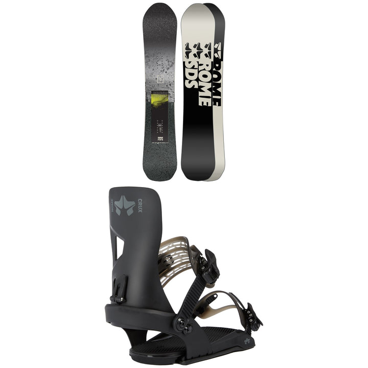 Rome Warden Snowboard + Rome Crux SE Snowboard Bindings