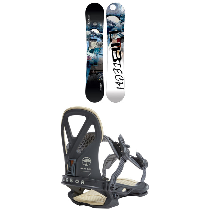 Lib Tech Skate Banana BTX Snowboard - Blem + Arbor Hemlock LTD Snowboard Bindings 2023