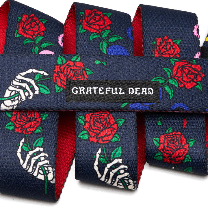 Arcade Grateful Dead Skelton Bear Slim Belt Navy