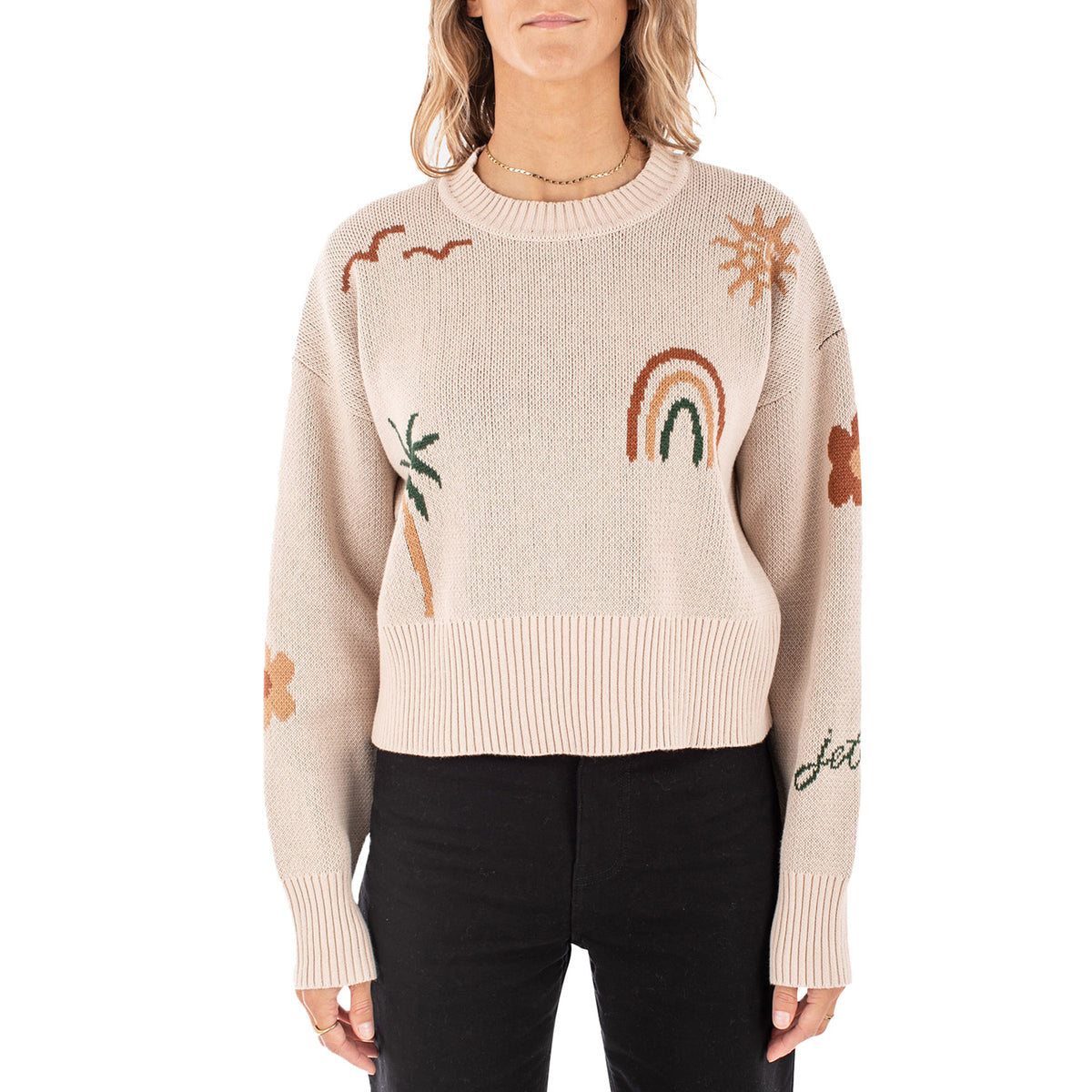 Jetty Crescent Jacquard Sweater - Women's Camel