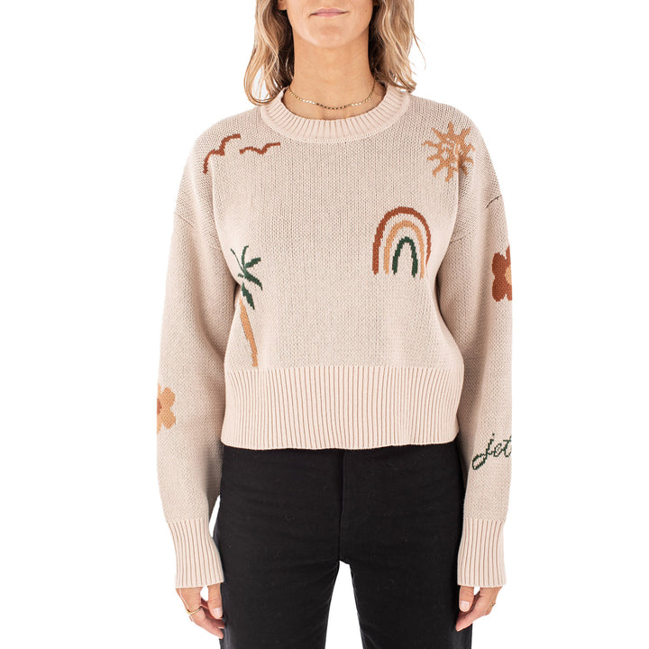 Jetty Crescent Jacquard Sweater - Women's Camel