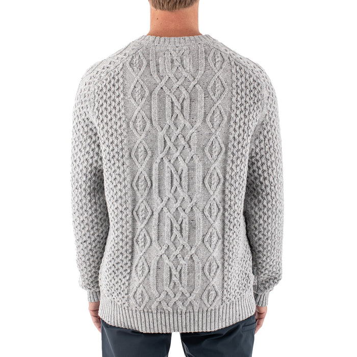 Jetty Angler Oyster Sweater - Men's Light Grey