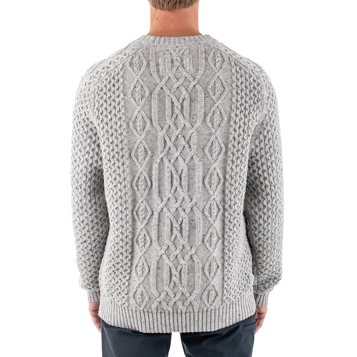 Jetty Angler Oyster Sweater - Men's Light Grey