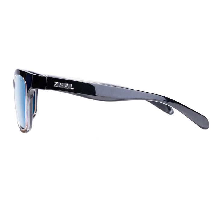 Zeal Duskwing Sunglasses Black Mirror/Horizon Blue