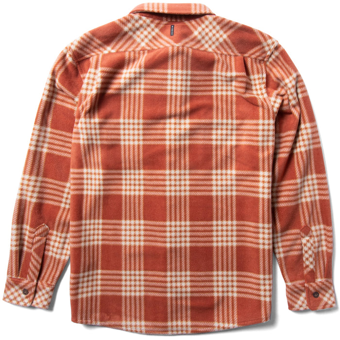 Vissla Eco-Zy Long-Sleeve Polar Flannel - Men's Barn Red