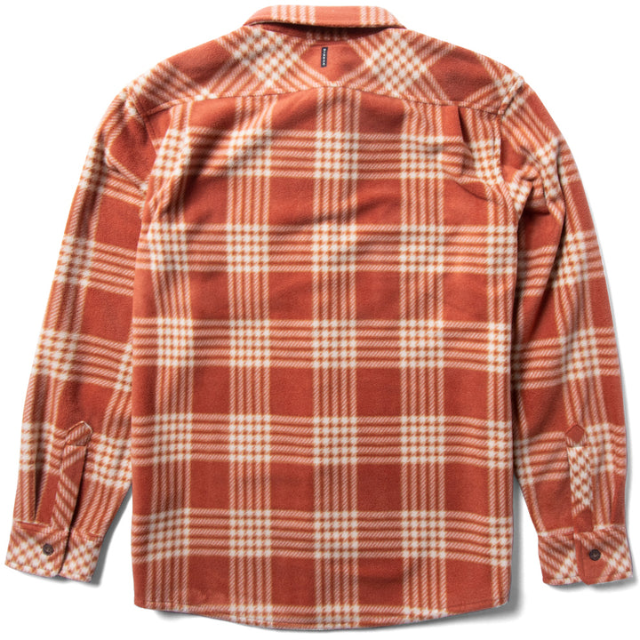 Vissla Eco-Zy Long-Sleeve Polar Flannel - Men's Barn Red