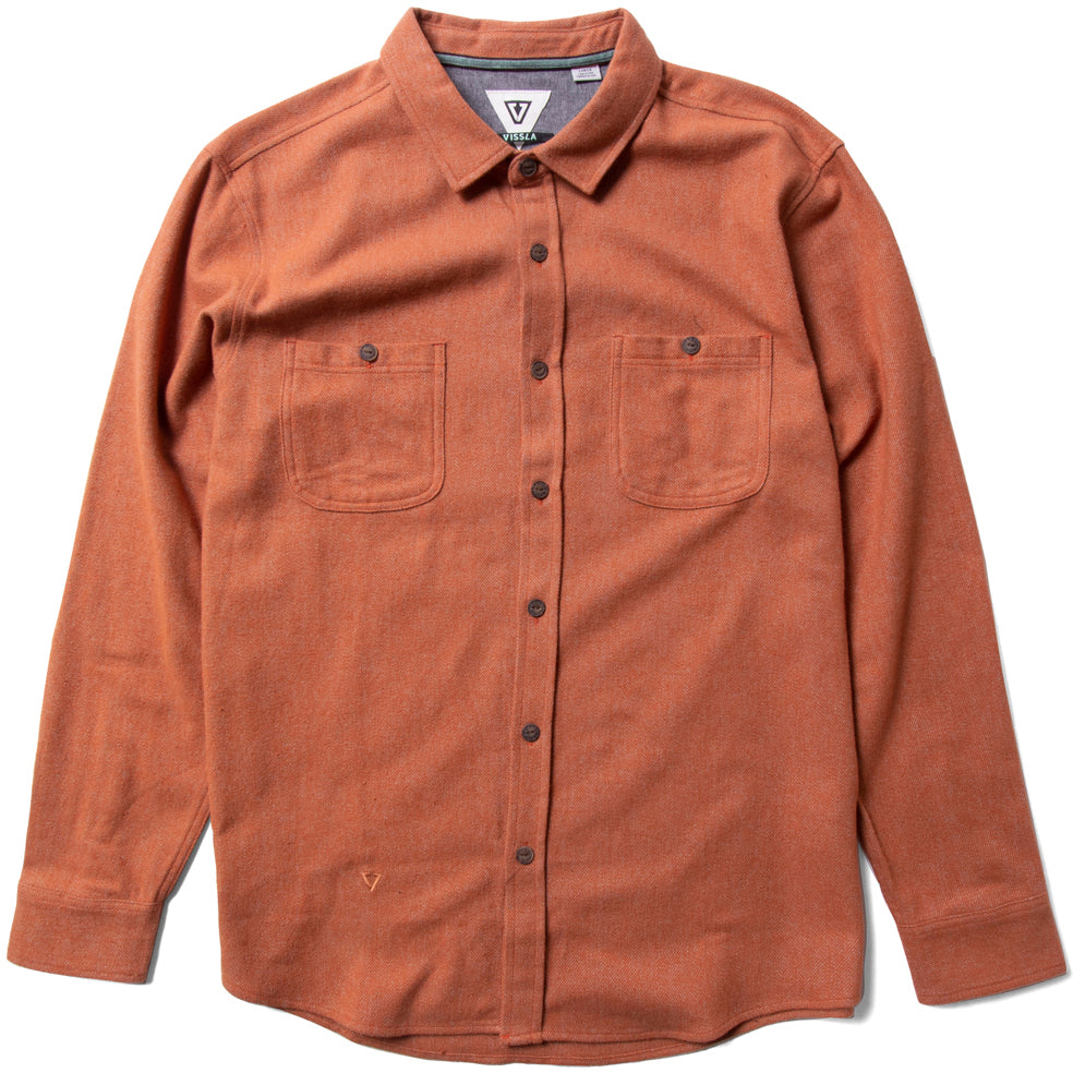 Vissla Shaper Eco Long-Sleeve Flannel - Men's Terracotta