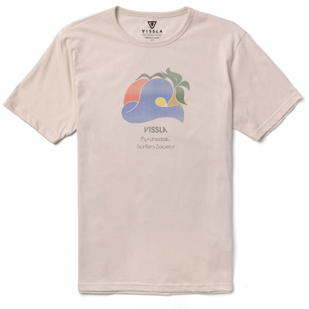 Vissla Psychedelic Wave Organic T-Shirt - Men's Bone