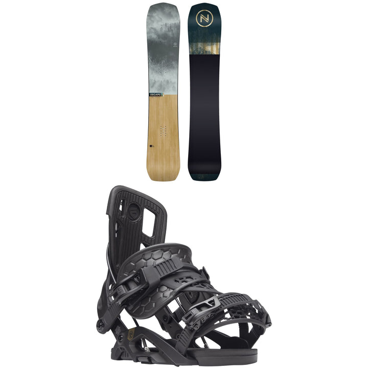 Nidecker Escape Snowboard + Flow Fuse Hybrid Snowboard Bindings 2024
