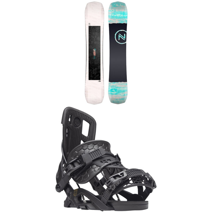Nidecker Sensor Plus Snowboard + Flow Fuse Hybrid Snowboard Bindings 2024