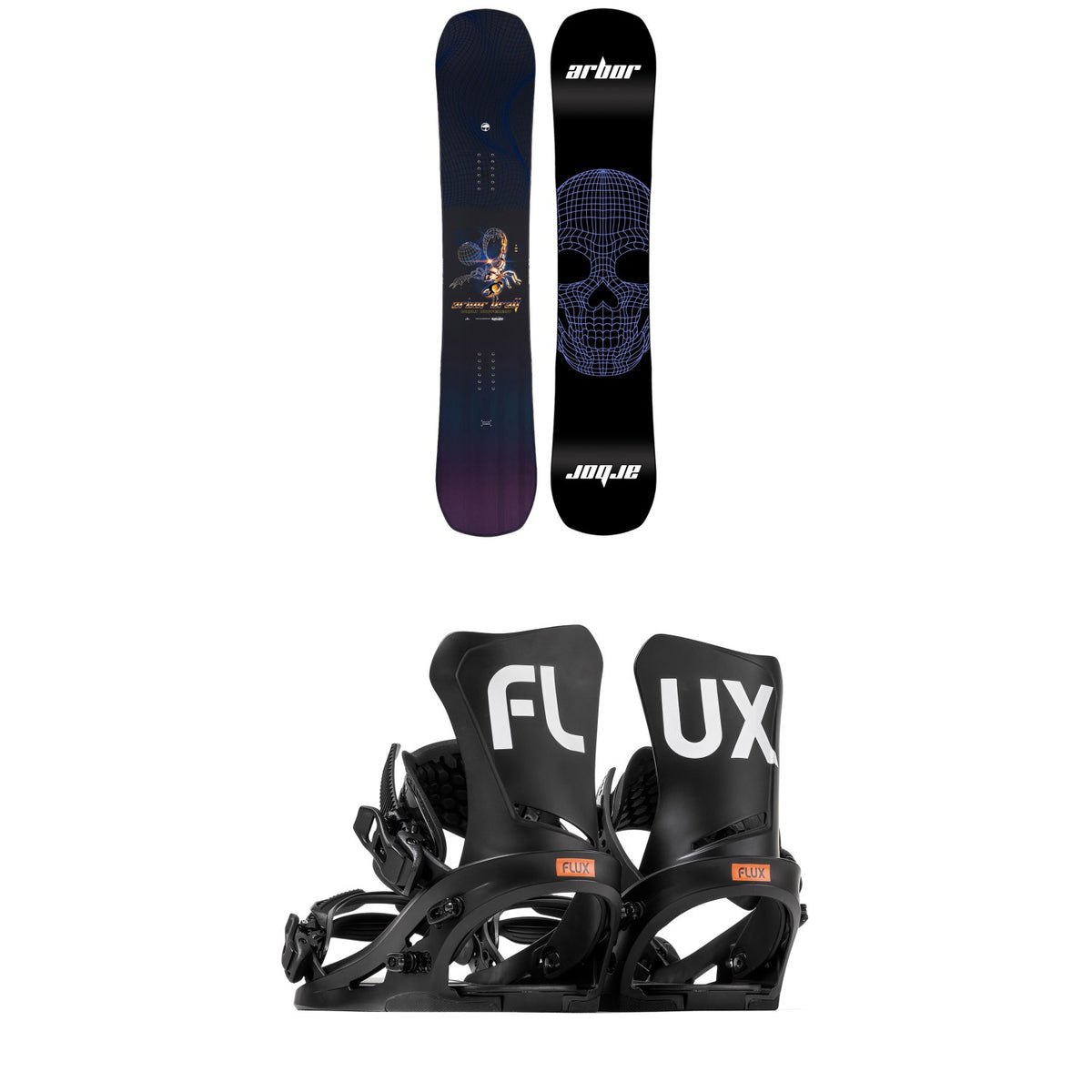 Arbor Draft Camber Snowboard + Flux DS Snowboard Bindings 2024