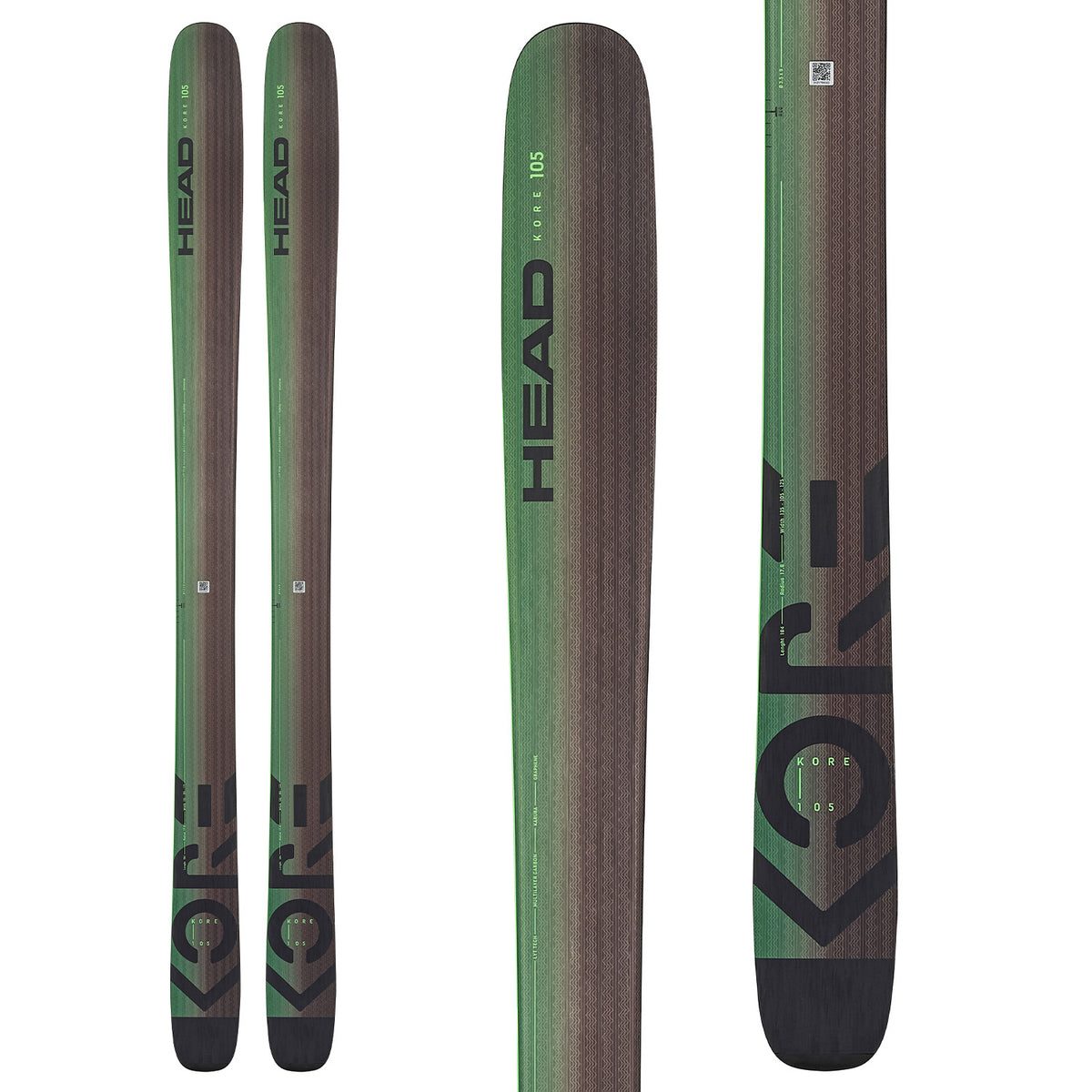 Head Kore 105 Skis + Salomon Strive 11 GW Demo Ski Bindings 2023