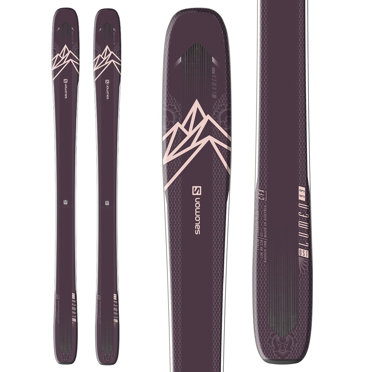 Salomon QST Lumen 99 Skis + Salomon Warden MNC 11 Demo Ski Bindings - Women's 2021