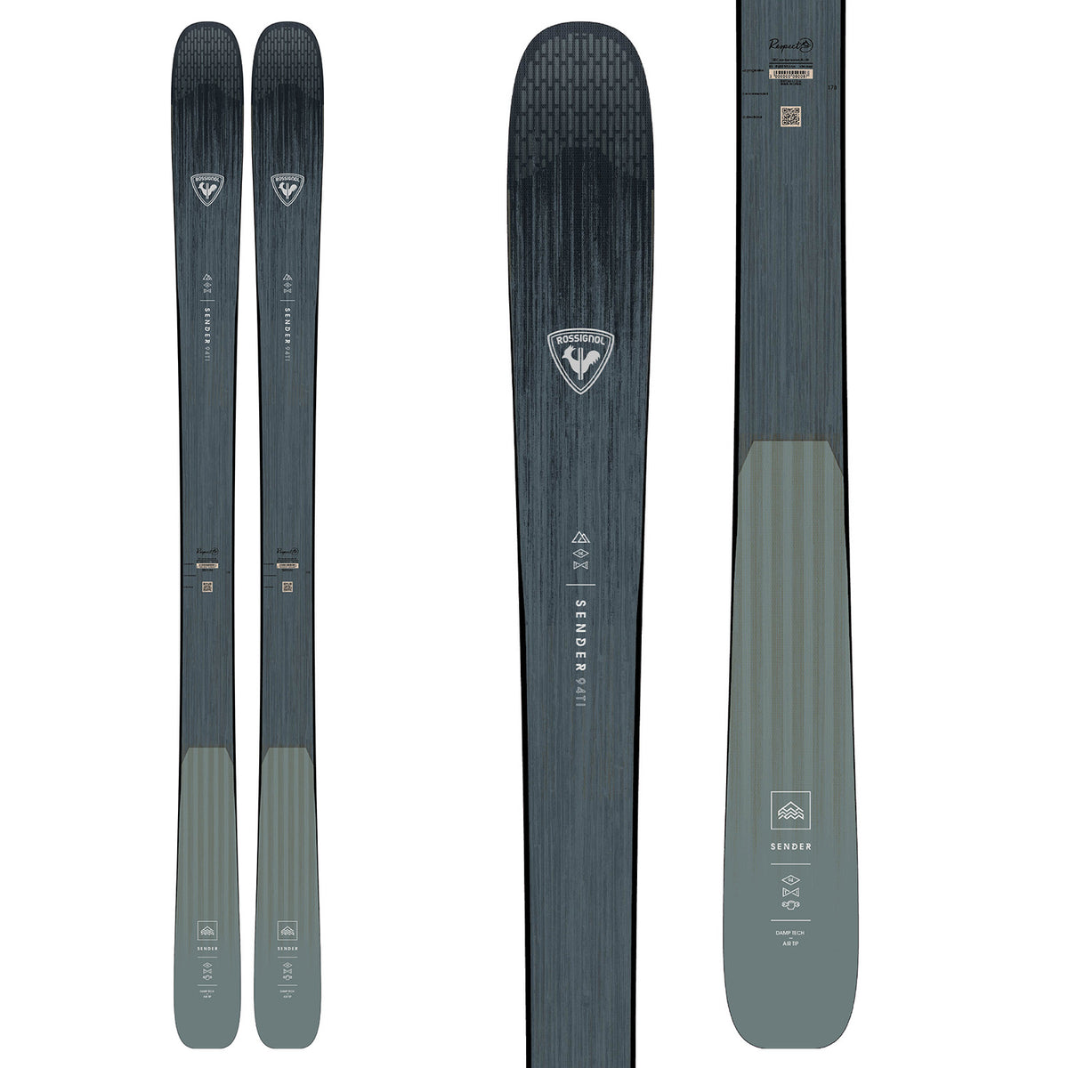 Rossignol Sender 94 Ti Skis + Salomon Strive 11 GW Demo Ski Bindings 2023