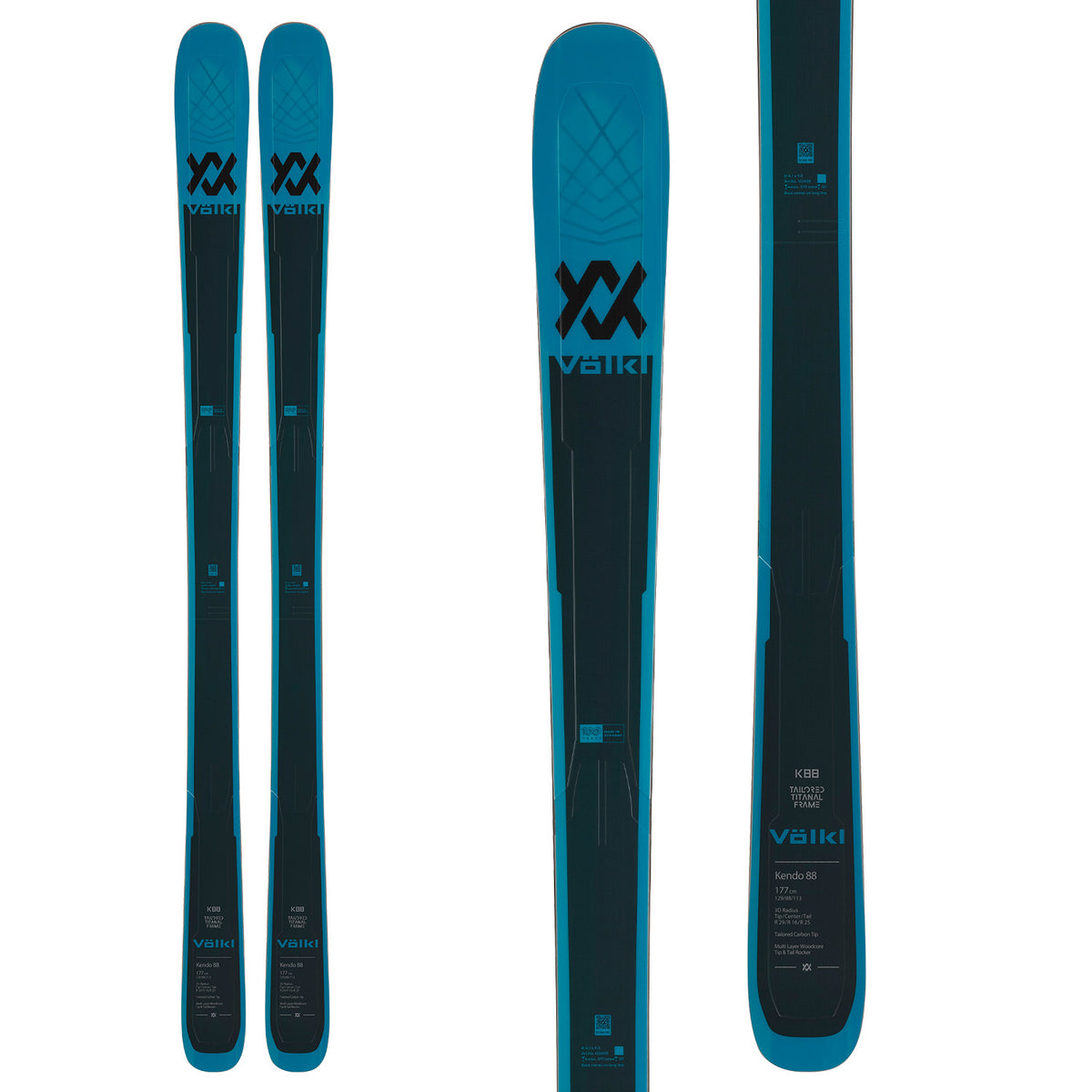 Völkl Kendo 88 Skis + Marker Griffon 13 ID Demo Ski Bindings 2023