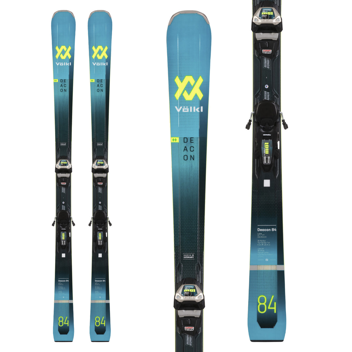 Völkl Deacon 84 Skis + Lowride XL 13 FR GW Bindings 2023