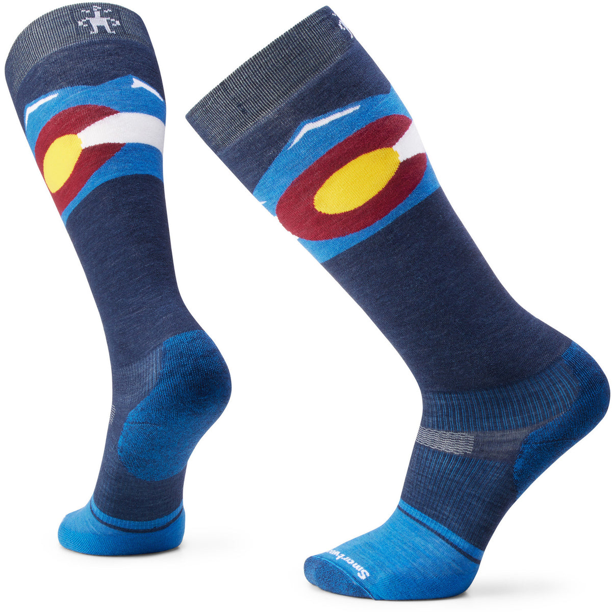 Smartwool Snowboard Targeted Cushion Colorado OTC Socks Laguna Blue