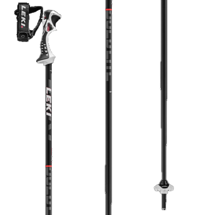 Leki Bold S Ski Poles 2023 Black/Red