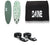 Softech Bomber FCS II 6'4" Surfboard + Dakine 18" Aero Rack Pads - Set of 2 + Dakine Baja 12' Tie Down Straps - Set of 2