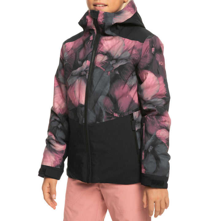 Roxy Silverwinter Jacket - Girls' True Black/Pansy Pansy