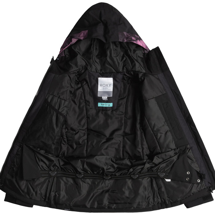 Roxy Silverwinter Jacket - Girls' True Black/Pansy Pansy