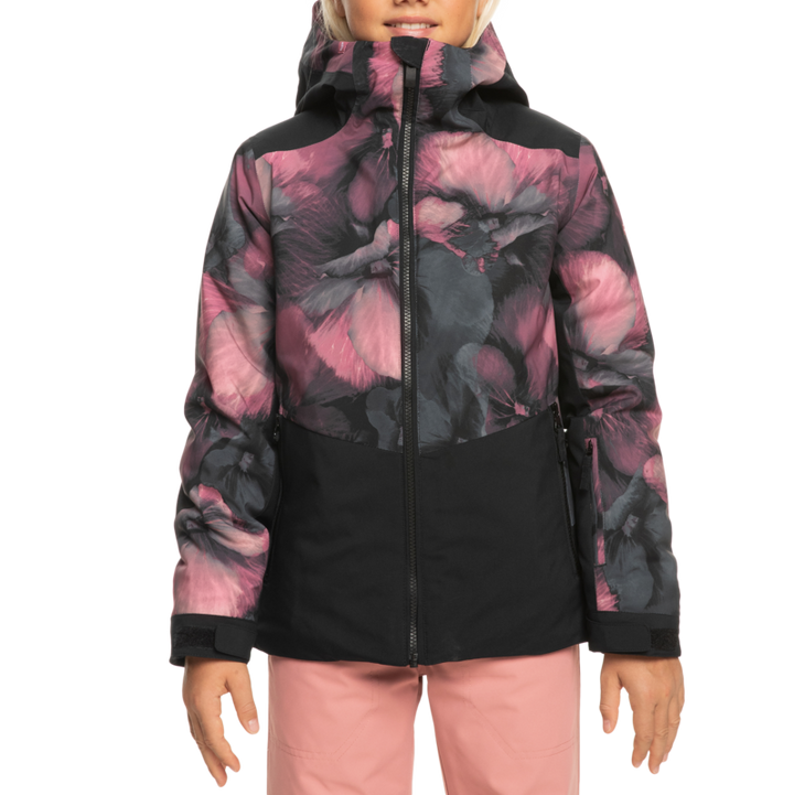 Roxy Silverwinter Jacket - Girls' True Black/Pansy Pansy