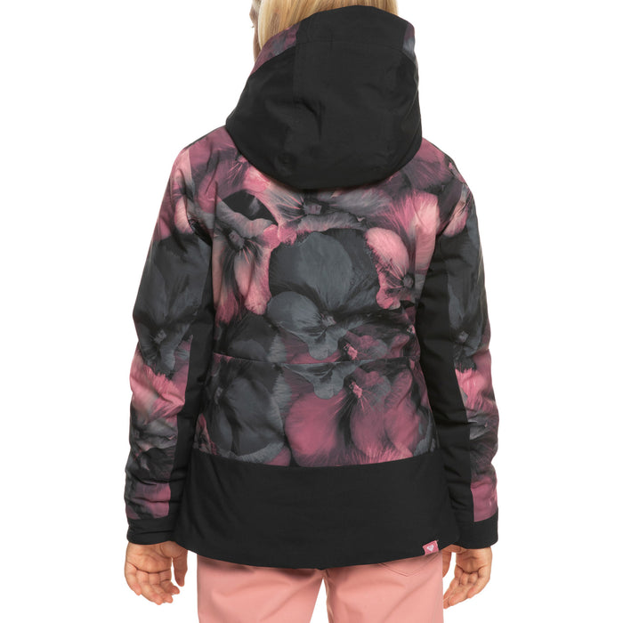 Roxy Silverwinter Jacket - Girls' True Black/Pansy Pansy