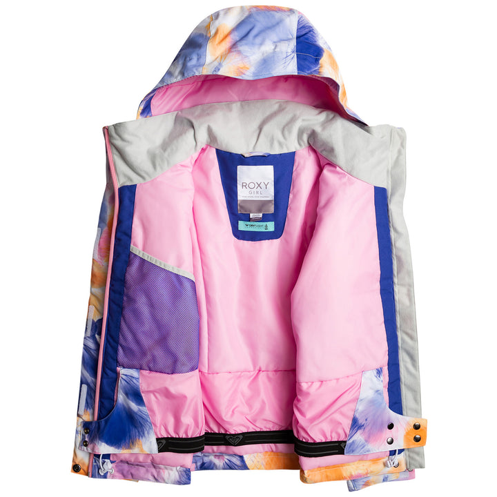 Roxy Greywood Jacket - Girls' Bright White/Pansy Pansy RG