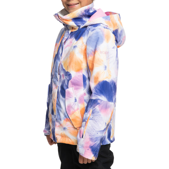 Roxy Jetty Jacket - Girls' Bright White/Pansy Pansy RG