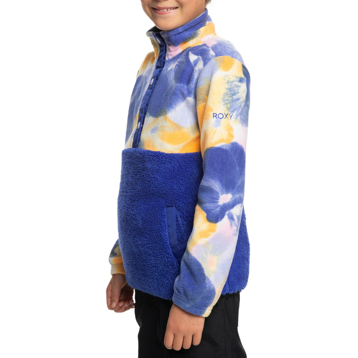Roxy Alabama Fleece - Girls' Bright White/Pansy Pansy RG