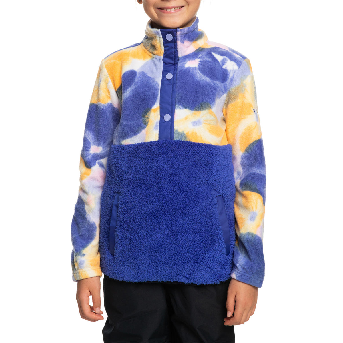 Roxy Alabama Fleece - Girls' Bright White/Pansy Pansy RG