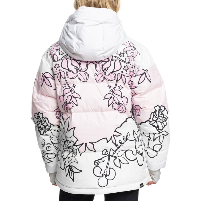 Roxy X Rowley Puffer Jacket - Women's Bright White/Laurel Floral