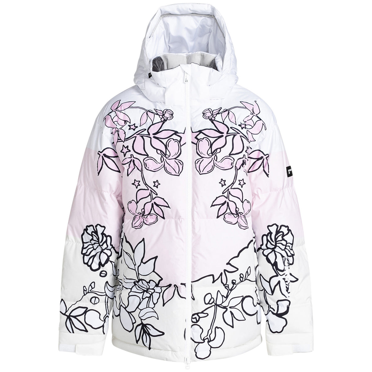 Roxy X Rowley Puffer Jacket - Women's Bright White/Laurel Floral