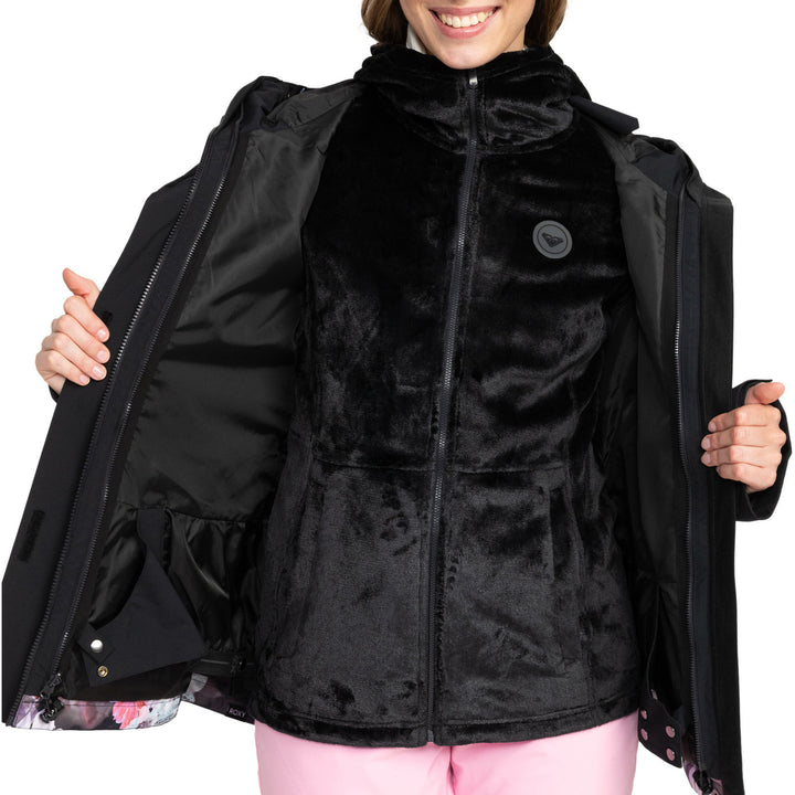 Roxy Jetty 3-in-1 Jacket - Women's True Black/Blurry Flower