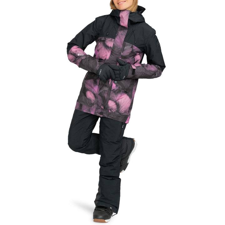 Roxy Glade GORE-TEX Printed Jacket - Women's True Black/Pansy Pansy