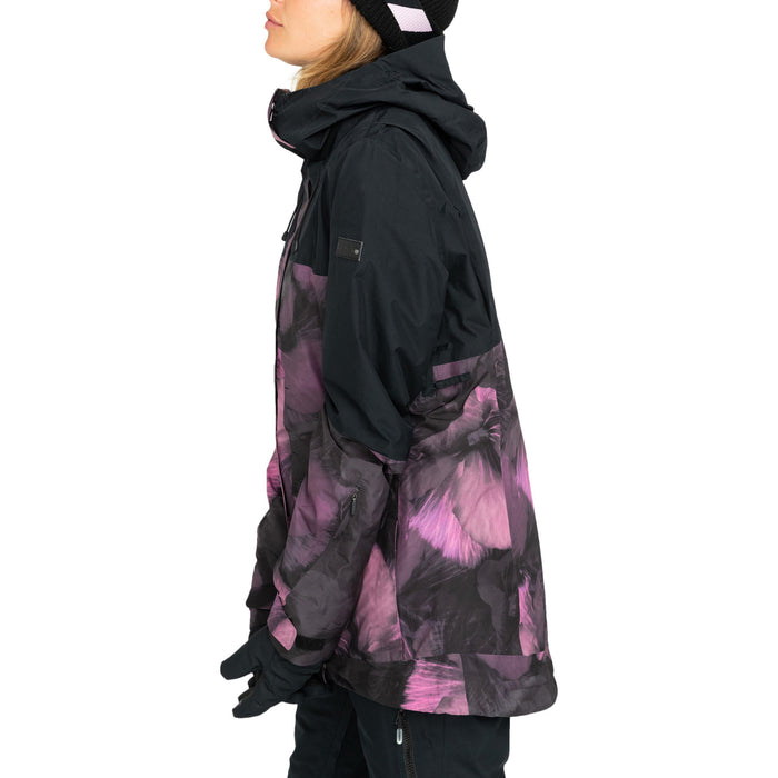 Roxy Glade GORE-TEX Printed Jacket - Women's True Black/Pansy Pansy