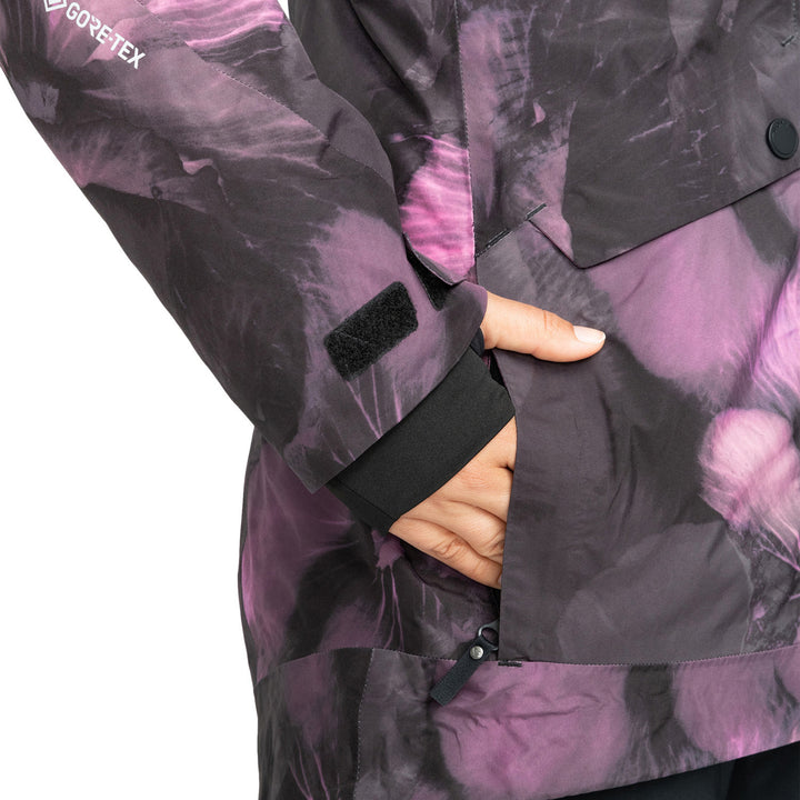 Roxy Glade GORE-TEX Printed Jacket - Women's True Black/Pansy Pansy