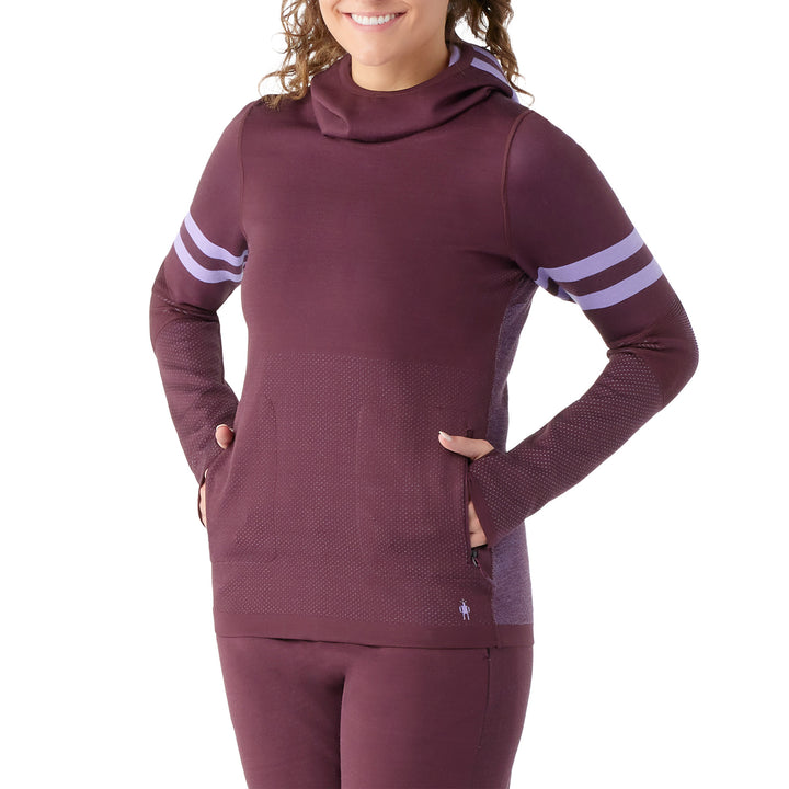Smartwool Intraknit Merino Tech Pullover Hoodie - Women's Eggplant