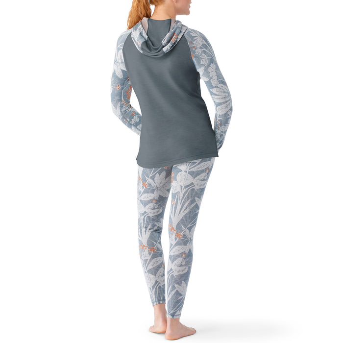 Smartwool Thermal Merino Drape Neck Hoodie - Women's Winter Sky Floral