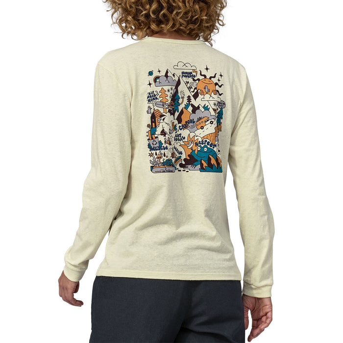 Patagonia Long-Sleeve How To Slide Responsibili T-Shirt - Women's Birch White