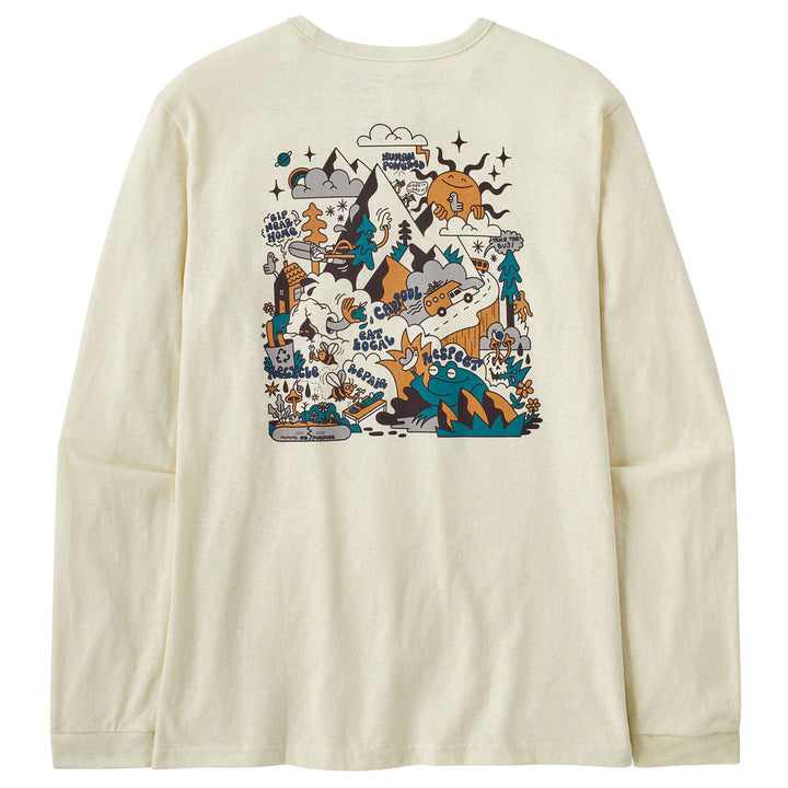 Patagonia Long-Sleeve How To Slide Responsibili T-Shirt - Women's Birch White