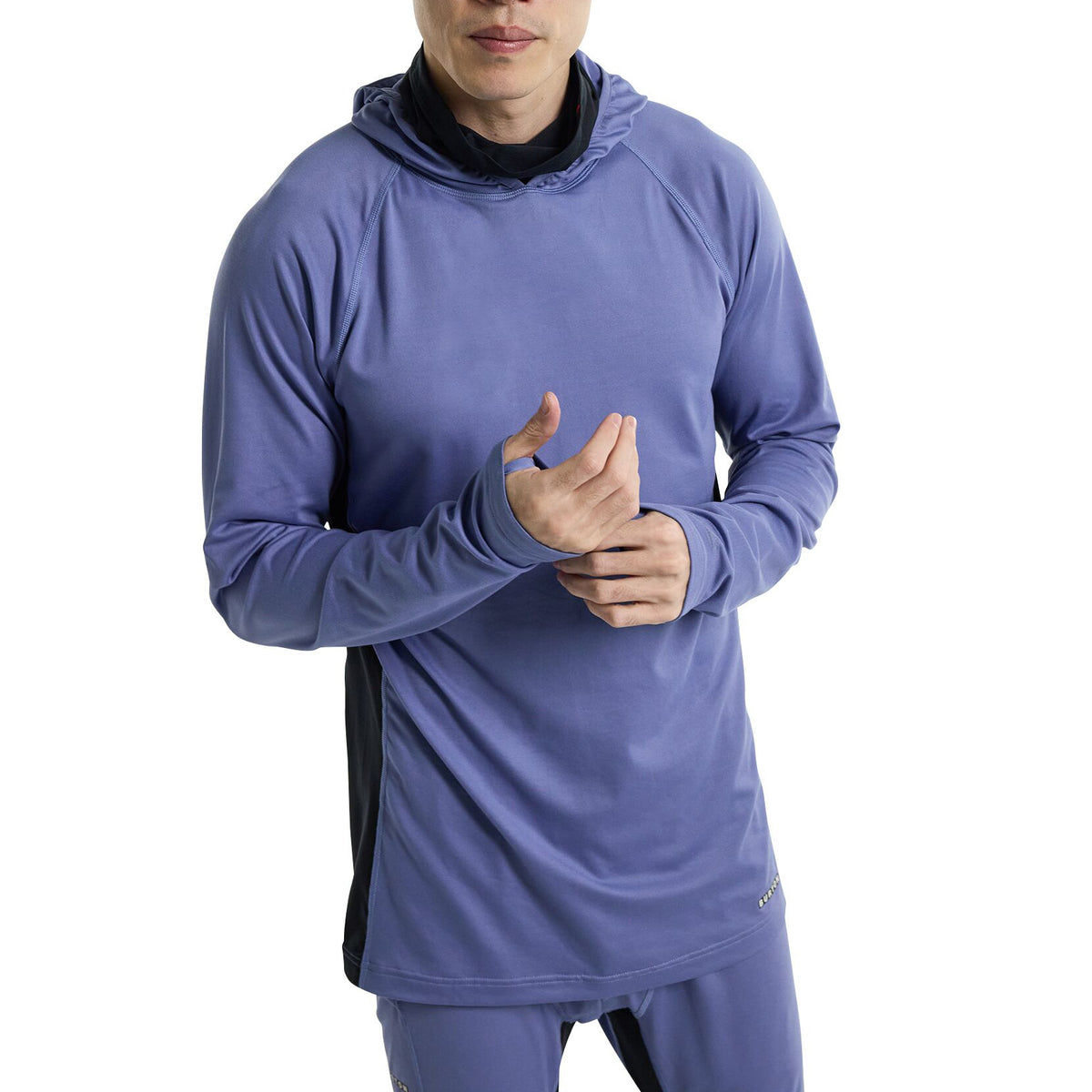 Burton Midweight X Long Neck Hooded Base Layer Top Slate Blue