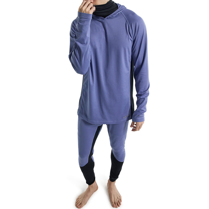 Burton Midweight X Long Neck Hooded Base Layer Top Slate Blue