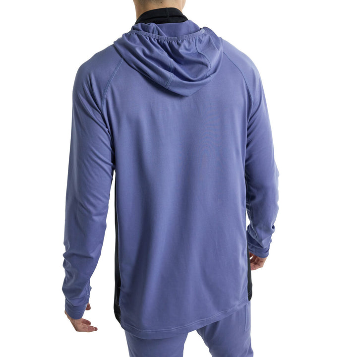 Burton Midweight X Long Neck Hooded Base Layer Top Slate Blue