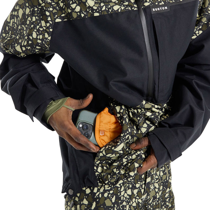 Burton GORE-TEX Pillowline Anorak Jacket - Men's Sediment/True Black