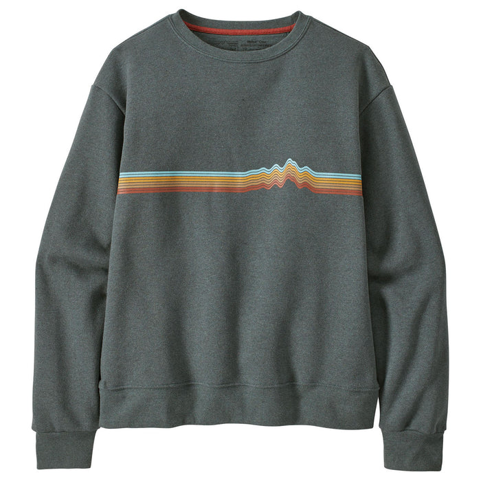 Patagonia Ridge Rise Stripe Uprisal Crew Sweater - Women's Nouveau Green