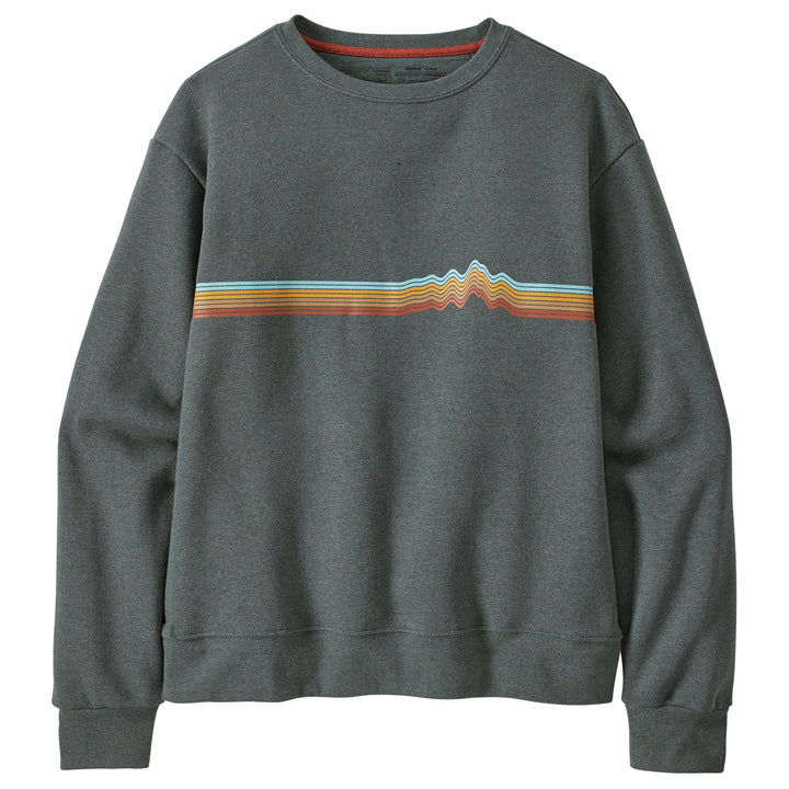 Patagonia Ridge Rise Stripe Uprisal Crew Sweater - Women's Nouveau Green